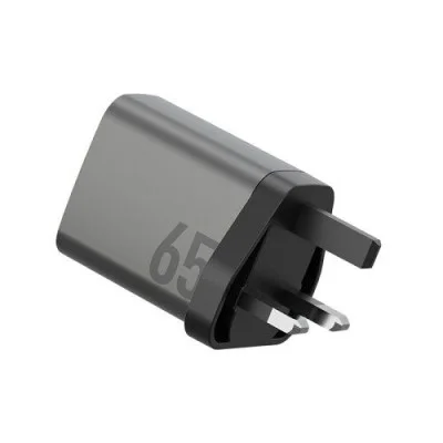 Energea Ampcharge Gan65, 2C1A Pd/Pps/Qc3.0 Wall Charger,65W (Uk) - Gunmetal